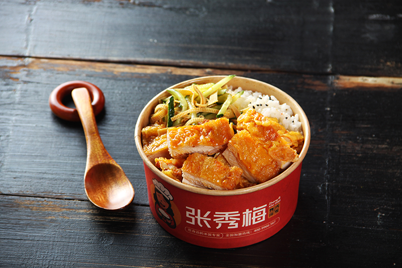 炸雞排拌飯